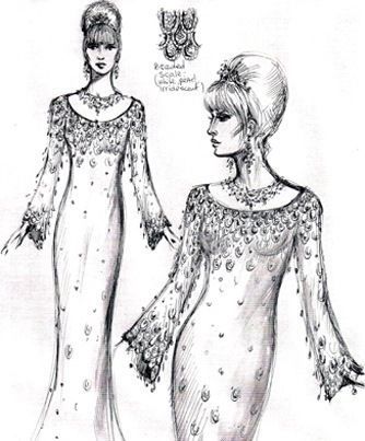 Costume Sketch "Mrs. Dubrow"(Faye Dunaway).
"Dunston Checks In" directed by Ken Kwapis : FILM COSTUMES : Alina Panova Official Website-Multidisciplinary Artist, Designer, Producer